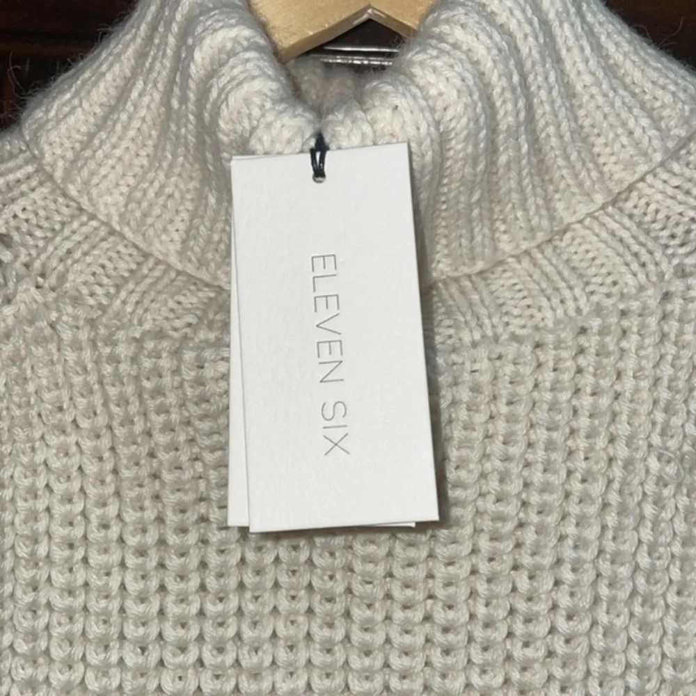 ELEVEN SIX Ivory Taylr Tunic Turtleneck Sleeveless Sweater - Picture 8 of 14